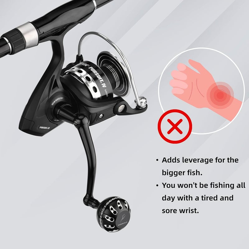 GOMEXUS Power Handle for Penn Pursuit III/IV,Spinning Reel Replacement Handle（Please do not Adapt to Other reels to Avoid Damage to The Reel） - Image 5